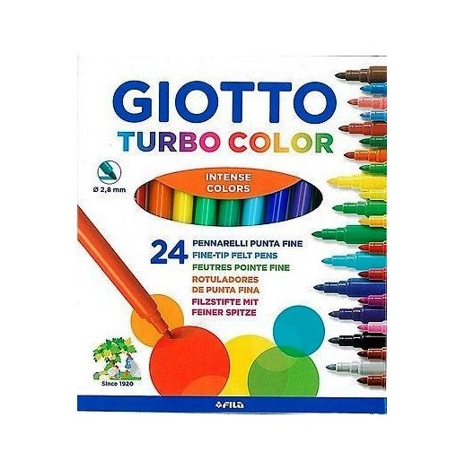 PENNARELLI GIOTTO TURBOCOLOR COLORI ASSORTITI - 24 PEZZI