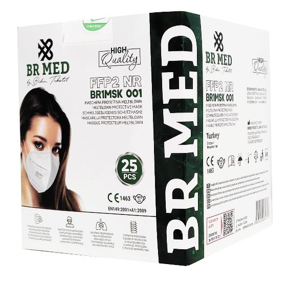 MASCHERINA PROTETTIVA FFP2 5 STRATI TAGLIA S - 25 PEZZI (APSMABMD0001)