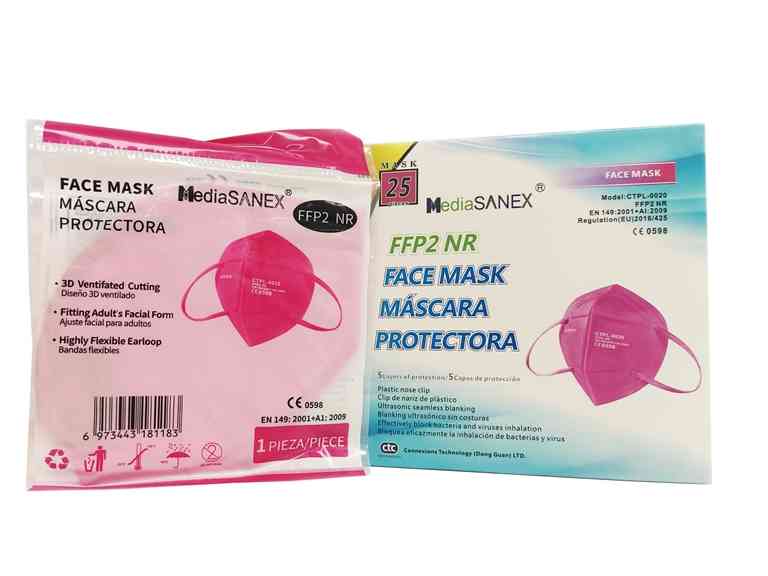 MASCHERINA PROTETTIVA FFP2 CTPL-0020 TIFFANY (APSMAMDX0002) - CONF. 25 PEZZI FUCSIA