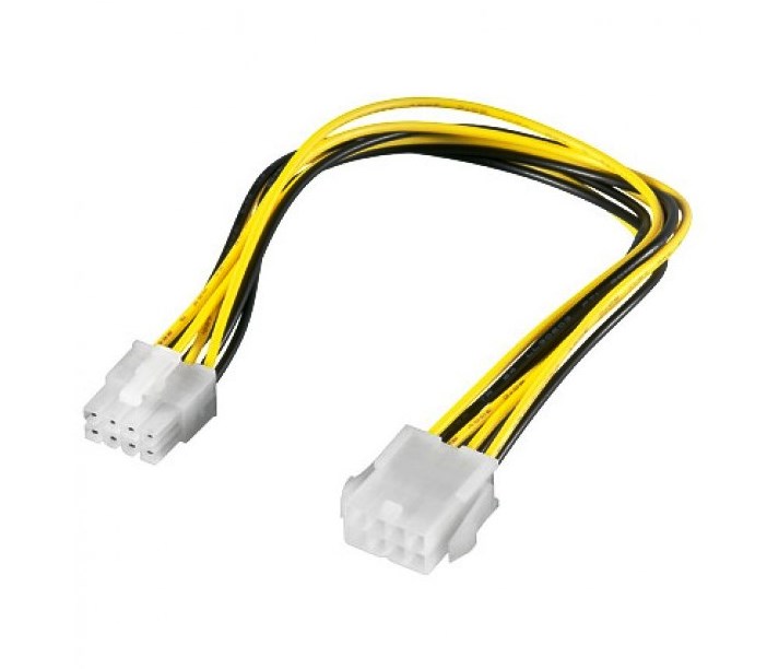 CAVO PROLUNGA EPS 12V 8 PIN M/F ALIMENTAZIONE INTERNA PC (CC-180203-003-N-B)