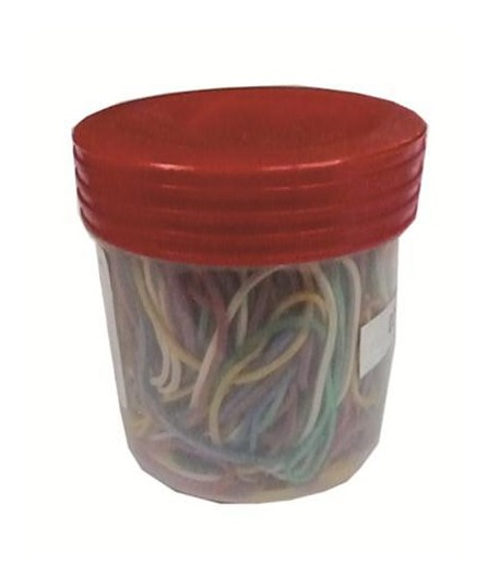 ELASTICI GOMMA ASSORTITI BARATTOLO 100 GRAMMI