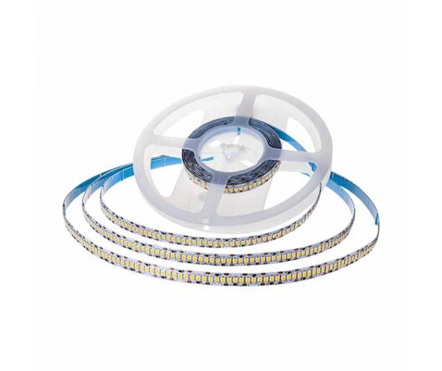 STRISCIA LED VT-2835 140LM/W 24V STRIP 5MT 12W/MT BIANCO FREDDO 6400K IP20 (212598)
