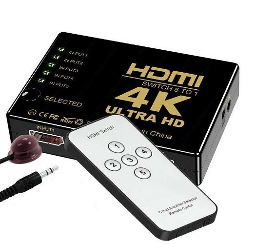COMMUTATORE SWITCH HDMI 1.4B 5 PORTE ULTRA HD 4K (UH-501)