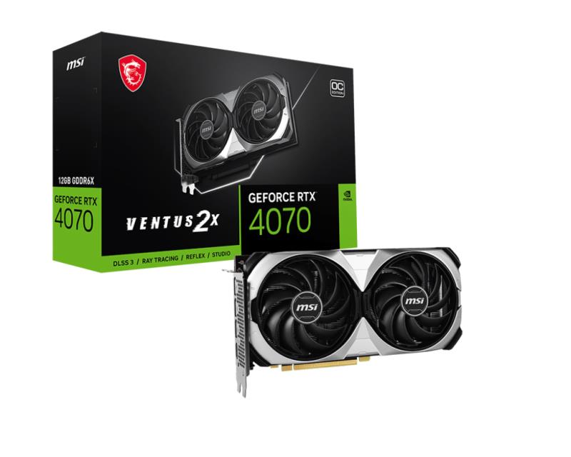 Msi SCHEDA VIDEO GEFORCE RTX 4070 VENTUS 2X E1 12G OC 12GB (V512-018R) 4711377262019