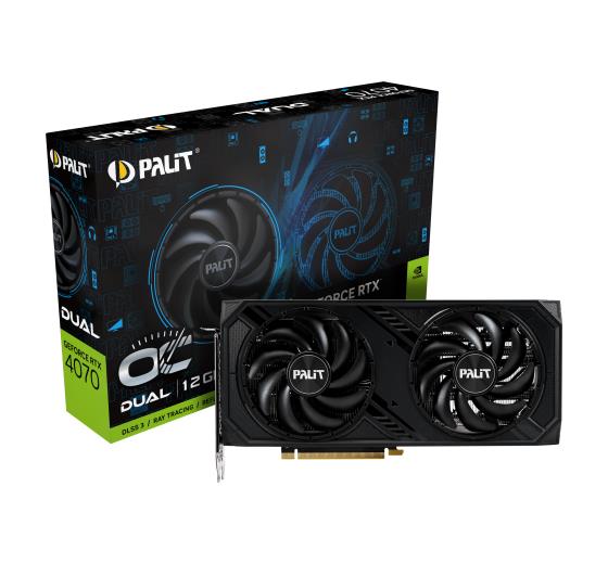 Palit SCHEDA VIDEO GEFORCE RTX 4070 DUAL OC 12GB (NE64070S19K9-1048D) 4710562244694