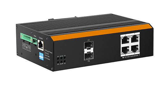 Link SWITCH INDUSTRIALE MANAGED CON 4 PORTE GIGABIT POE CON 2 PORTE SFP PER FIBRA OTTICA (...