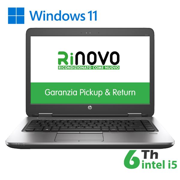 HP-Rinovo NOTEBOOK 640 G2 INTEL CORE I5-6GEN. 14" 16GB 240GB SSD WINDOWS 11 PRO - RICONDIZ...