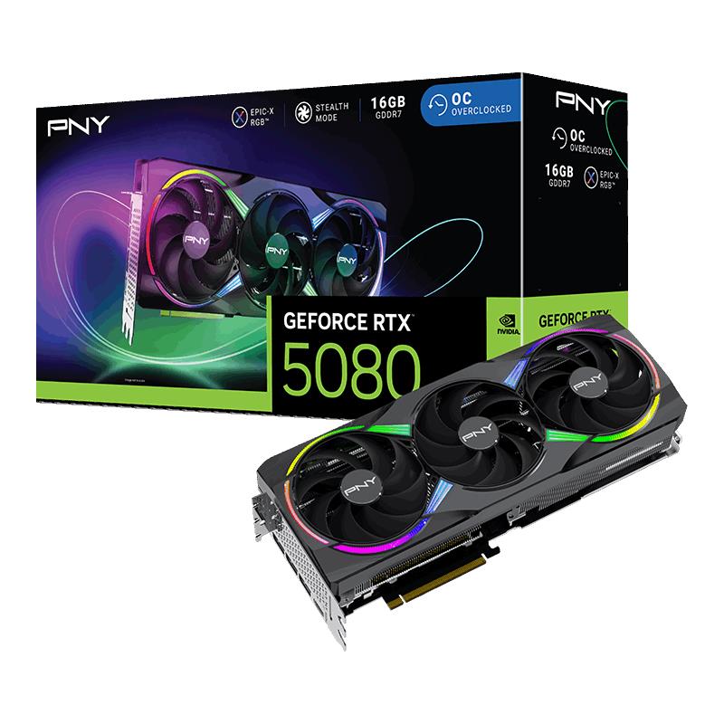 Pny SCHEDA VIDEO GEFORCE RTX 5080 EPIC-X RGB OC 16 GB DDR7 (VCG508016TFXXPB1-O) 4718006457...