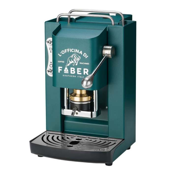 Faber MACCHINA DA CAFFE' A CIALDE PRO DELUXE BRITISH GREEN CROMATO 8059513691535