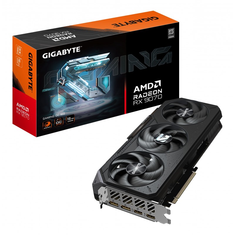 SCHEDA VIDEO RADEON RX9070 GAMING OC 16 GB (GV-R9070GAMING OC-16GD)