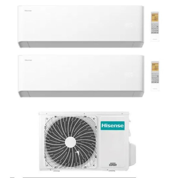 Hisense CLIMATIZZATORE DUAL SPLIT UNI HB 2AMW35U4RGC - 2X UNITA' INTERNE + 1X ESTERNA - 9000BTU+9000BTU 6926597759456